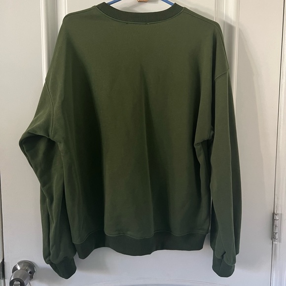 Olive Green Oversized Crewneck - Picture 5 of 6